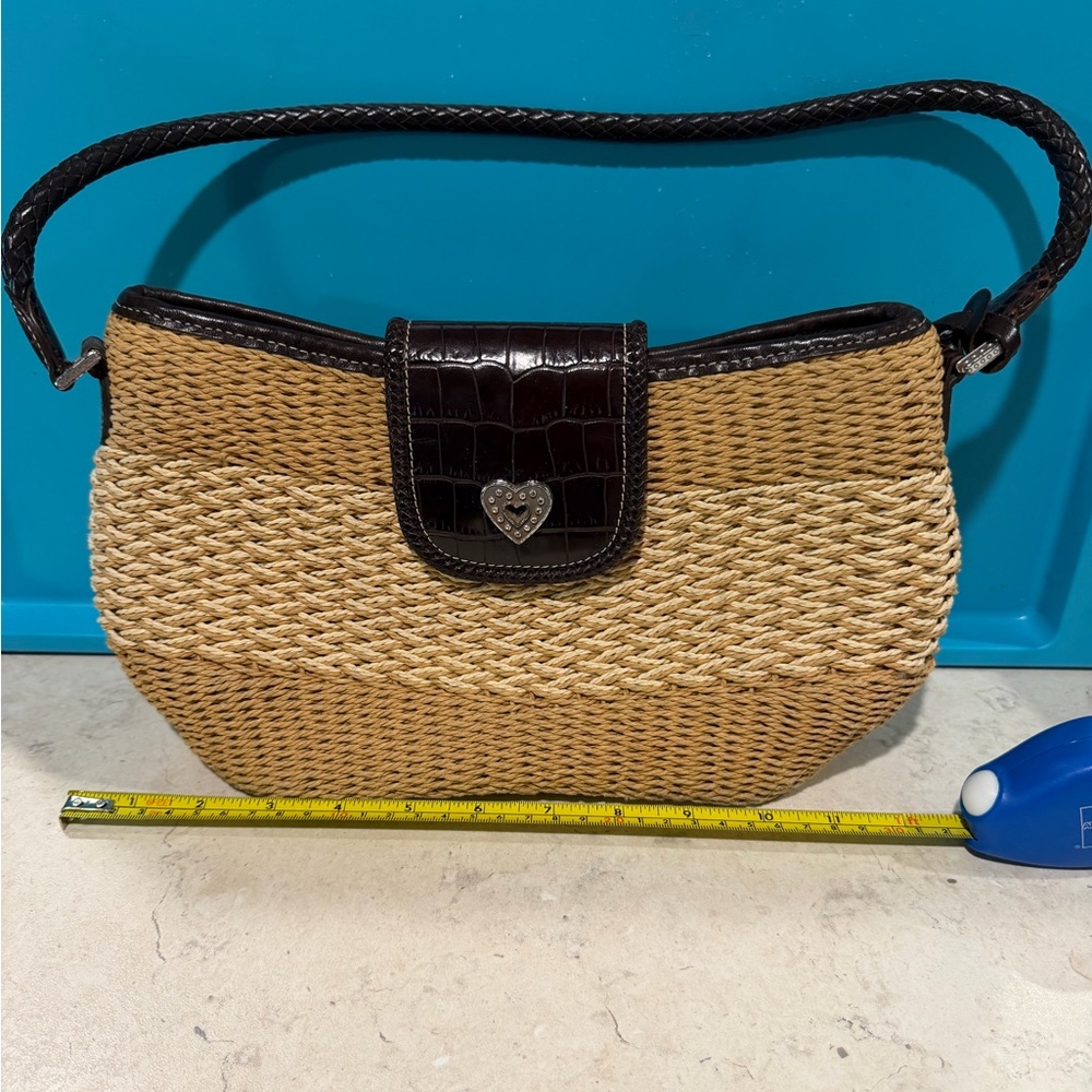 Brighton Tan and Brown Woven Shoulder Bag